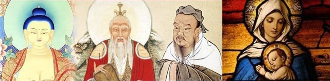 Buddha Laozi Confucius Jesus and Mary All Great Moral Teachers for Humanity